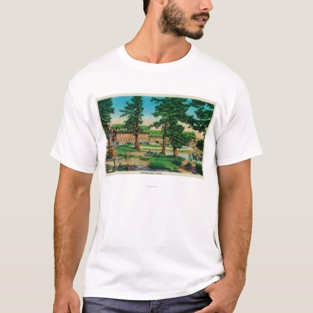 Krater sjöloge och gammal PinesCrater sjö, ELLER Tee Shirt (Framsida)