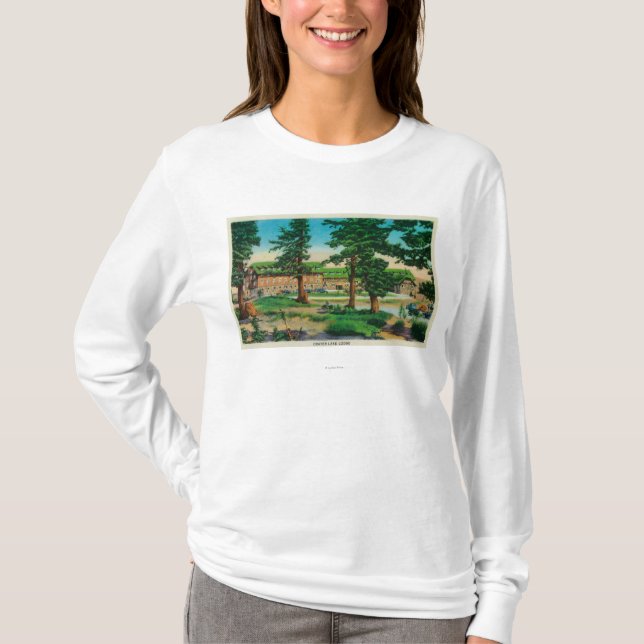 Krater sjöloge och gammal PinesCrater sjö, ELLER Tee Shirt (Framsida)