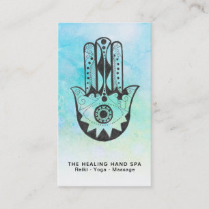 *~* Kraters of Måne Yoga Hamsa Hand of Fatima Yog Visitkort