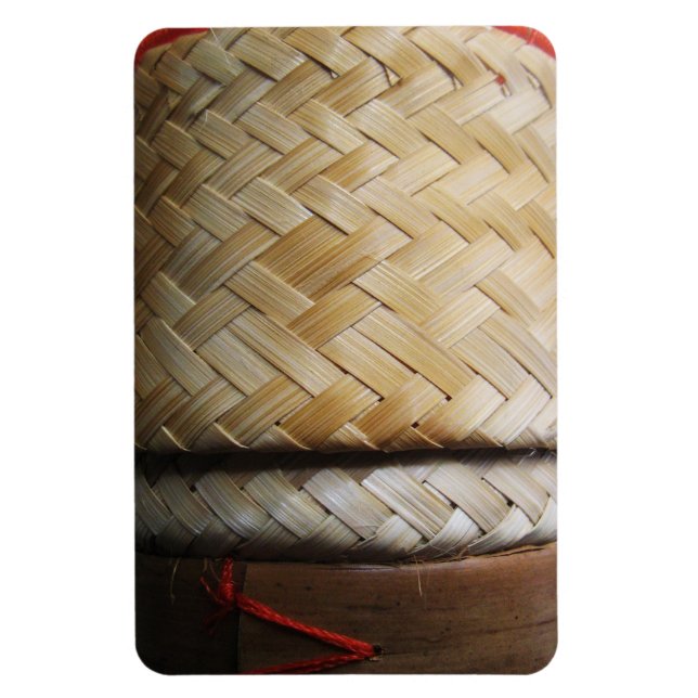 Kratip Thai Lao Isan Bamboo Ris Basket Magnet (Vertikal)