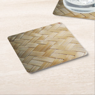 Kratip Thai Lao Isan Bamboo Ris Basket Underlägg Papper Kvadrat