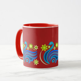 KRATIV FÅGEL MUG FÖR PRESENT MUGG