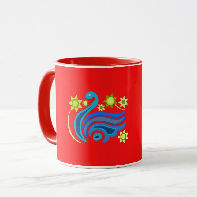 KRATIV FÅGELMUGGE FÖR PRESENT MUGG (Framsida vänster)
