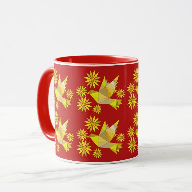 KRATIV FÅGELMUGGE FÖR PRESENT TILL VEM SOM HELST MUGG (Framsida vänster)