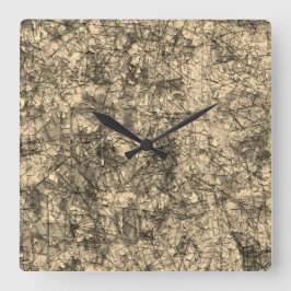 Kratser på repor på en lätt fläckig khaki fyrkantig klocka