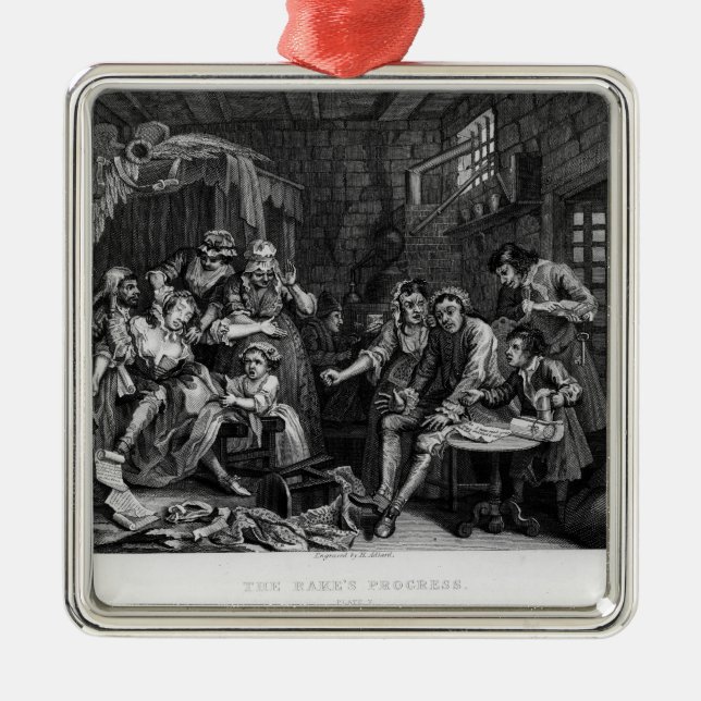 Kratta i fängelse, pläterar VII Julgransprydnad Metall (Framsidan)