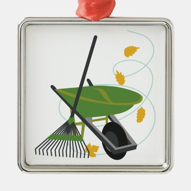 Kratta i roligten julgransprydnad metall (Framsidan)