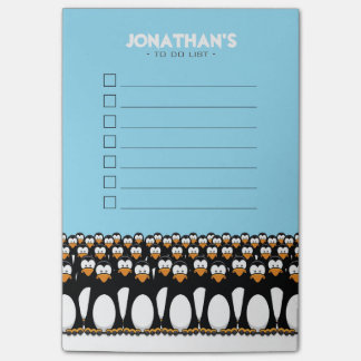 Kräv av den ädla Tecknaden Penguins på Snö att gör Post-it Block