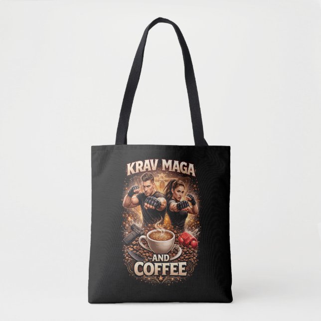 Krav Maga and Coffee Tygkasse (Framsida)