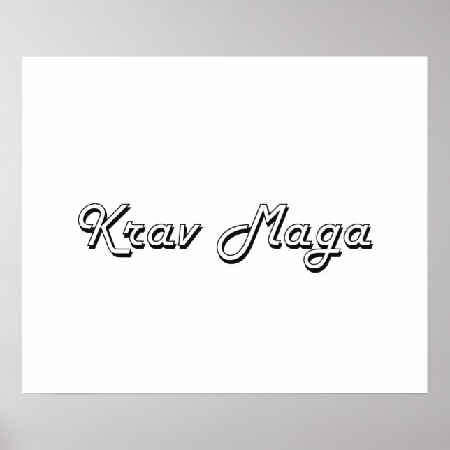 Krav Maga Classic Retro Design Poster (Framsidan)