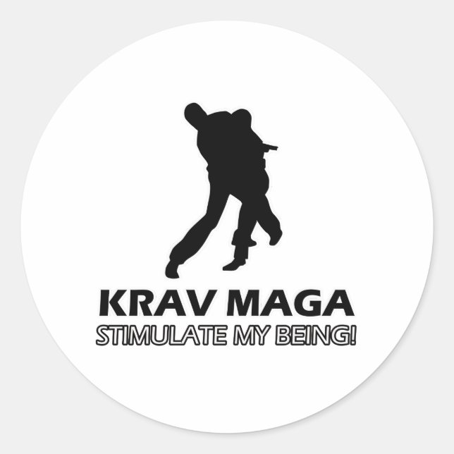 Krav maga-design runt klistermärke (Framsida)