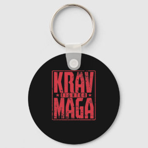 Krav Maga Fighter im Utbildning Nyckelring