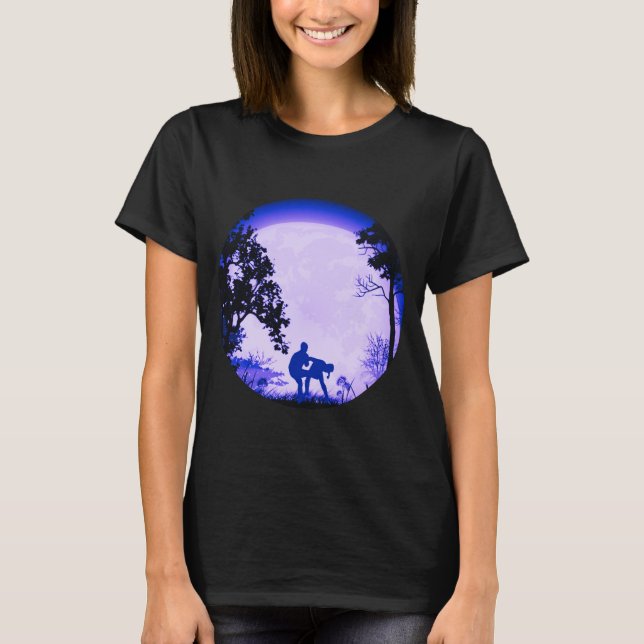 Krav Maga Groin Kick med full Lila för måne T Shirt (Framsida)