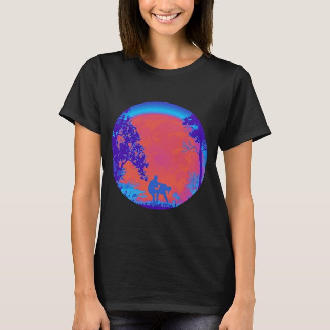 Krav Maga Groin Kick med Full Moon Neon T Shirt (Framsida)