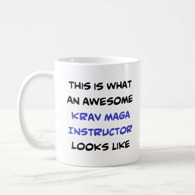 Krav maga-instruktör, fantastisk kaffemugg (Vänster)