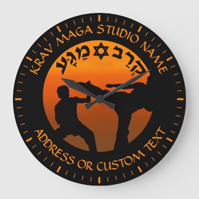 Krav Maga israelisk Combat System Studio Stor Klocka (Framsida)