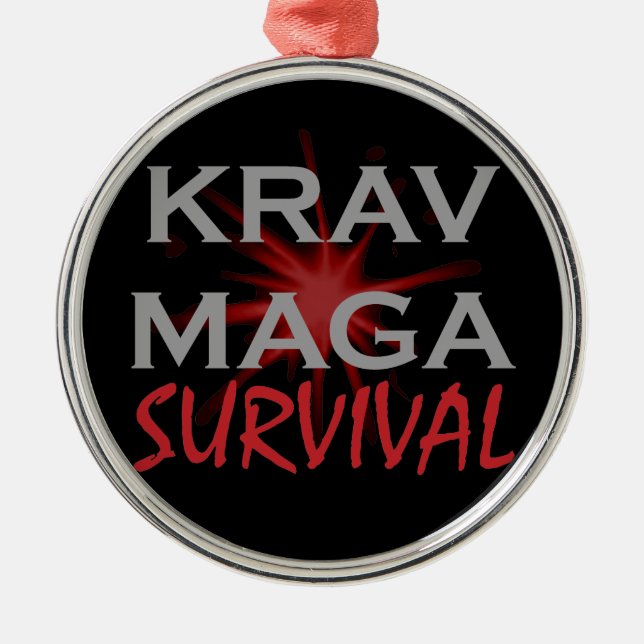 Krav Maga Julgransprydnad Metall (Framsidan)
