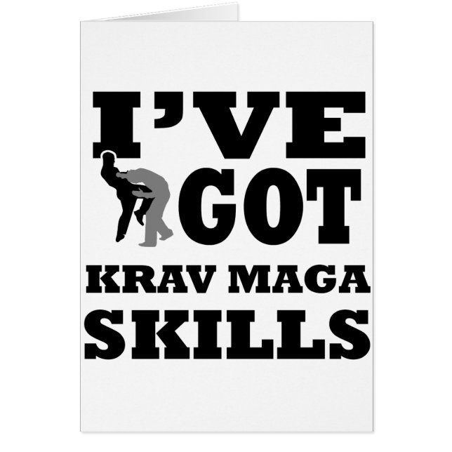Krav Maga kampsportdesigner Hälsningskort (Framsidan)