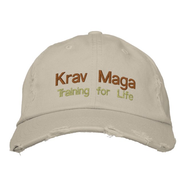Krav Maga, Livslångt lärande Broderad Keps (Framsida)