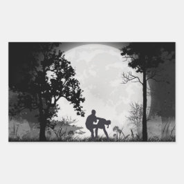 Krav Maga Martial Arts Groin Kick Sticker Rektangulärt Klistermärke