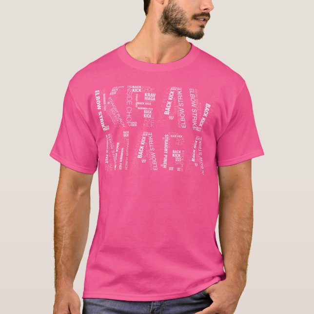 Krav Maga Martial Arts Self Defense Gift T Shirt (Framsida)