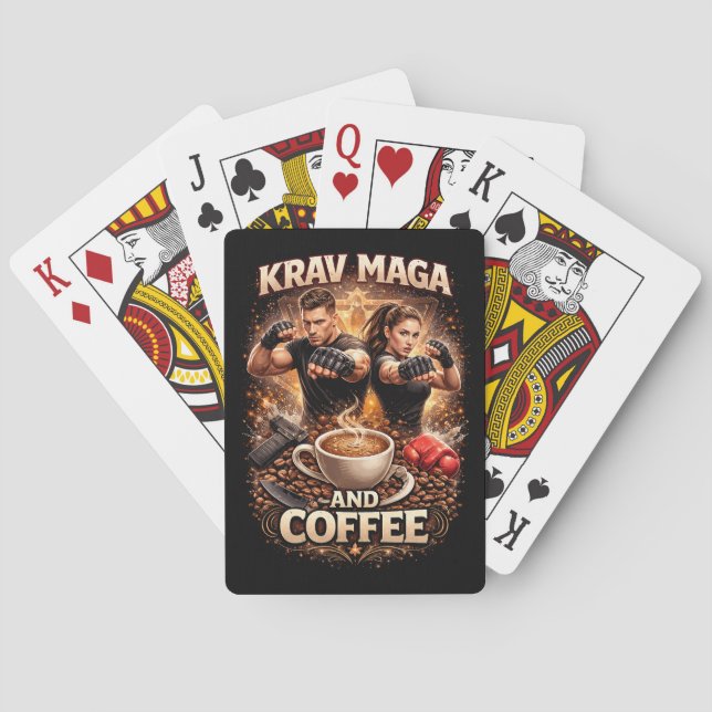 Krav Maga och kaffe Casinokort (Baksidan)