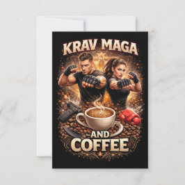 Krav Maga och kaffe Tack Kort