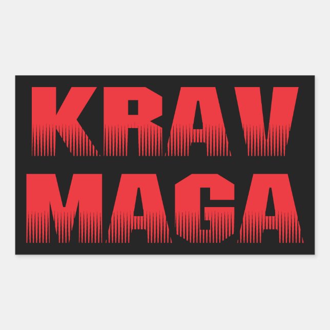 Krav Maga Rektangulärt Klistermärke (Framsida)