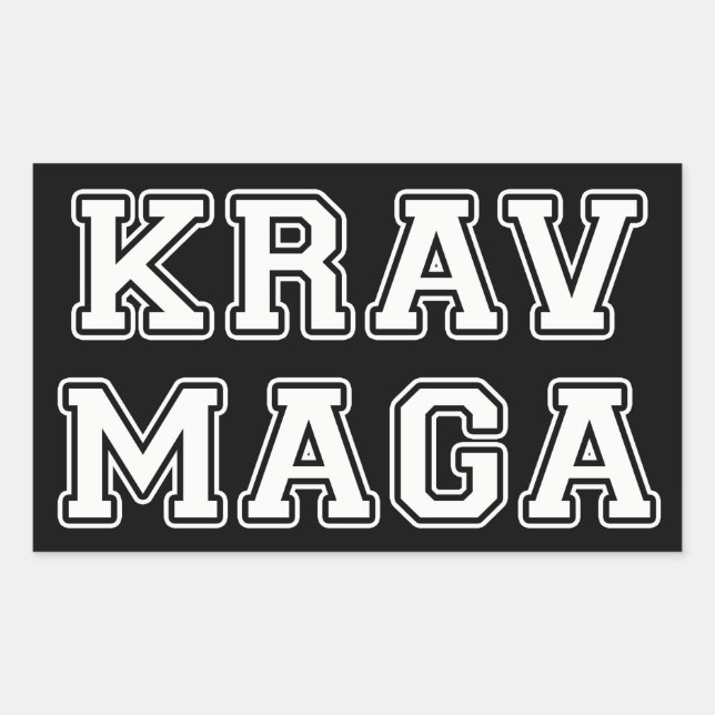 Krav Maga Rektangulärt Klistermärke (Framsida)