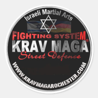Krav Maga Rochester Sticker Runt Klistermärke