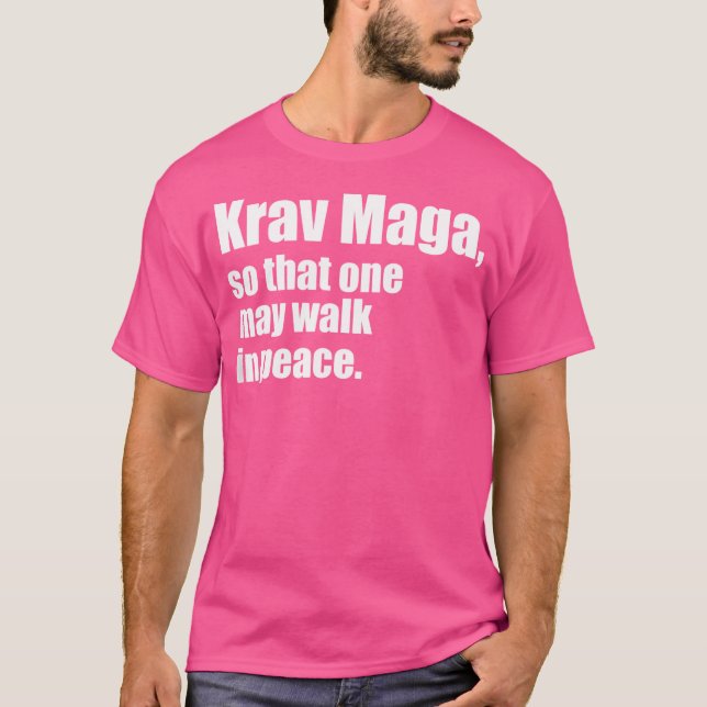 Krav Maga Self Defence Forces Combat Contact Manar T Shirt (Framsida)