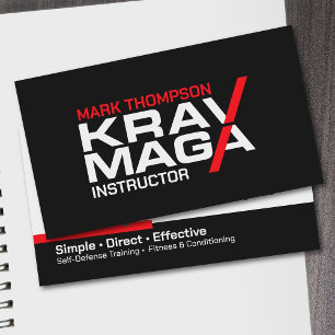 Krav Maga-självförsvarsinstruktör Visitkort