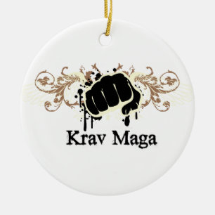 Krav Maga stansmaskin Julgransprydnad Keramik