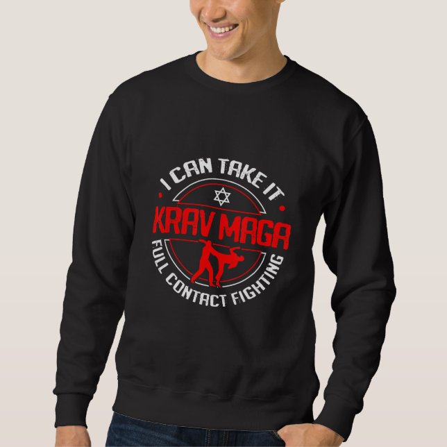 Krav Maga Star of David Lång Ärmad Tröja (Framsida)