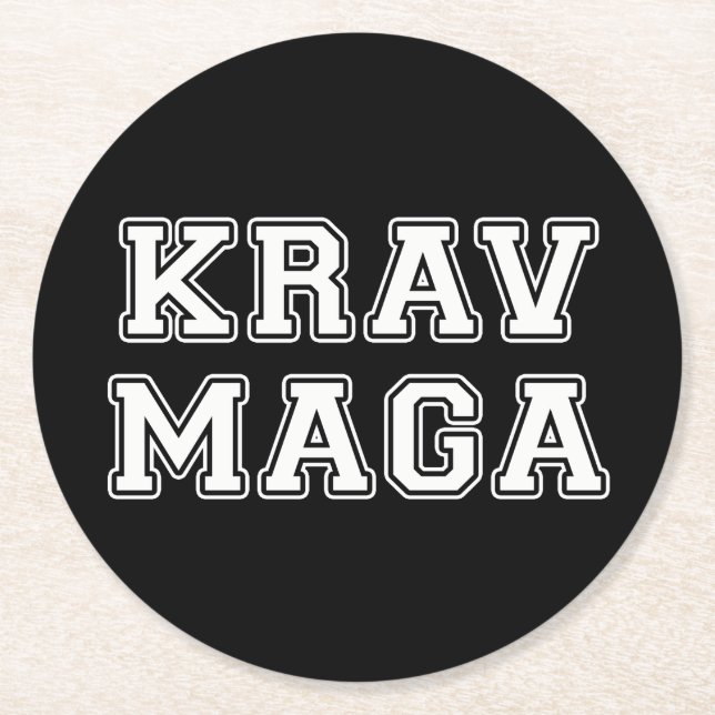 Krav Maga Underlägg Papper Rund (Framsidan)