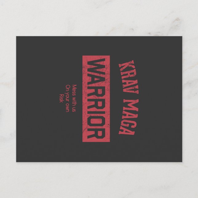 Krav Maga Warrior Vykort (Framsida)