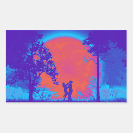 Krav Maga Women Knee Defense Sticker Neon Rektangulärt Klistermärke