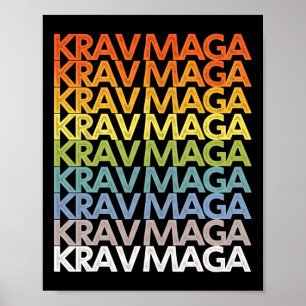 Krav Mega Självförsvarsträning Kampsport Fitness Poster