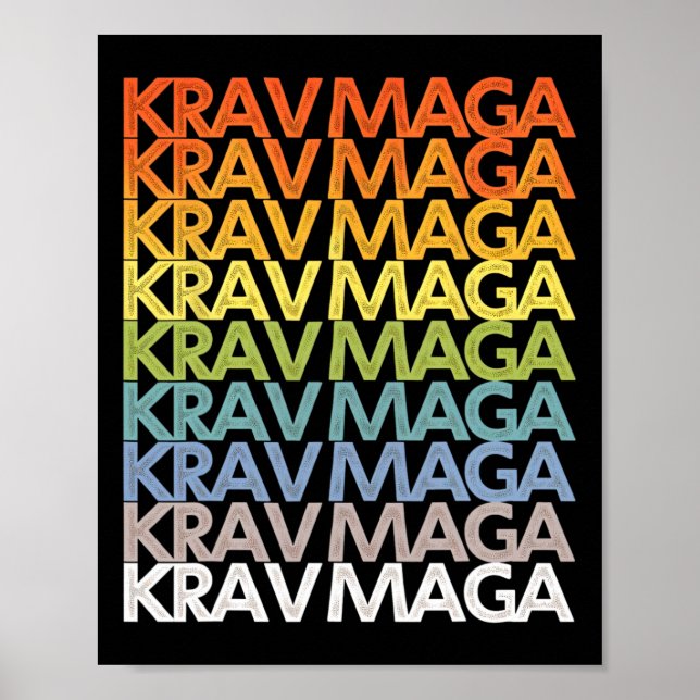 Krav Mega Självförsvarsträning Kampsport Fitness Poster (Framsidan)
