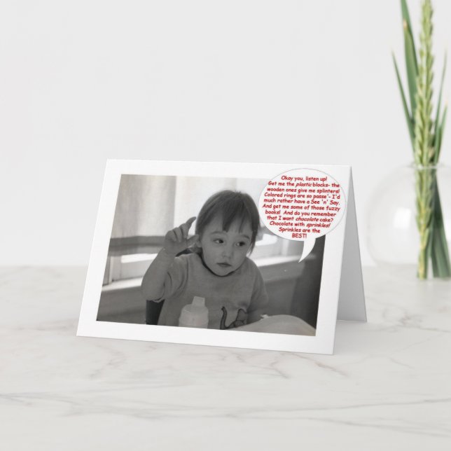 Krav på födelsedag kort (Framsida)