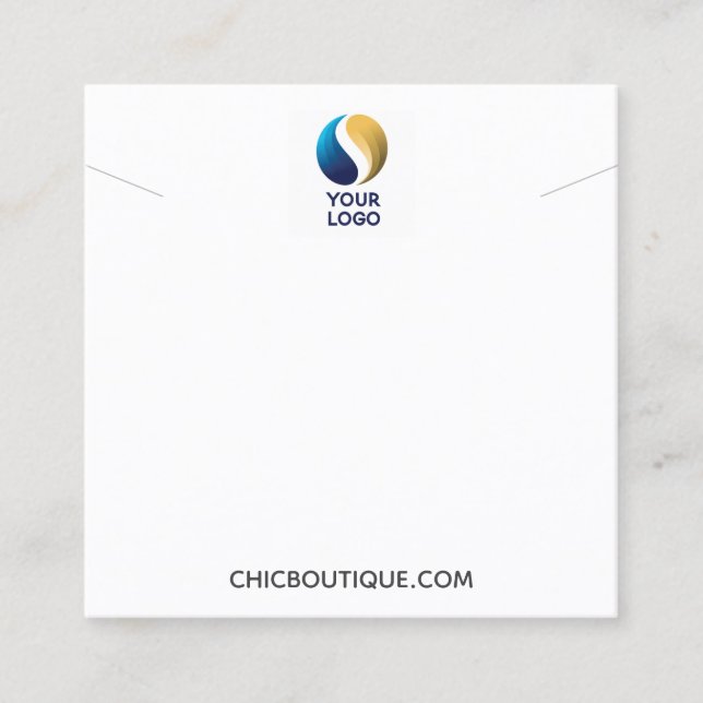 Kräv Visning innehavare Lägg till din Logotyp Fyrkantigt Visitkort (Framsida)