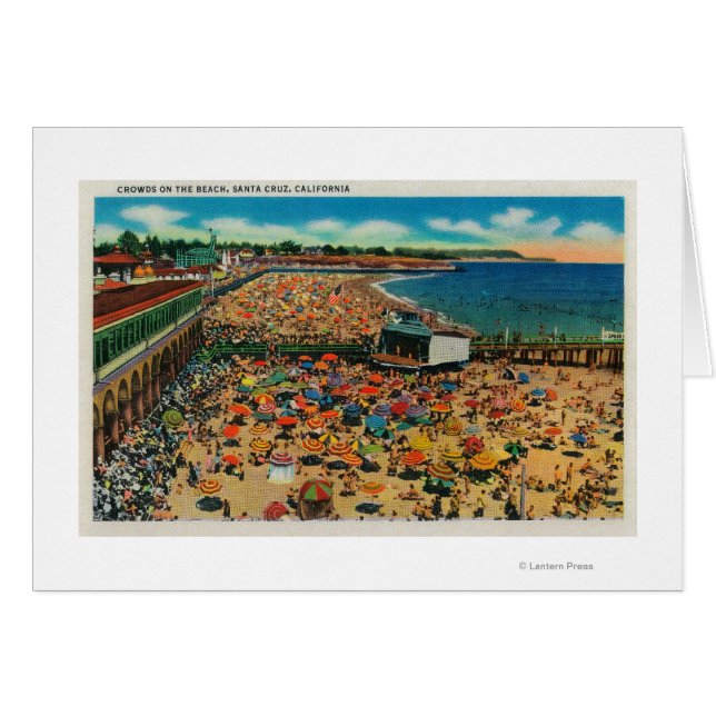 Kravar på stranden, Santa CruzSanta Cruz, CA Hälsningskort (Framsidan Horizontal)