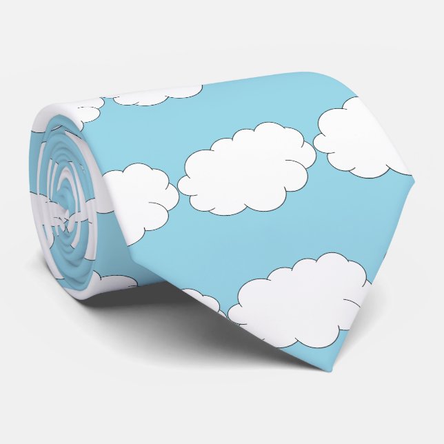 Kravatt, blå himmel slips (Rullad)