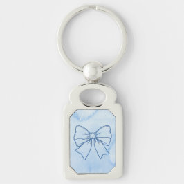 Kravattnyckelring Rektangulärt Silverfärgad Nyckelring