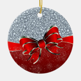 Krävda diamanter Se Glitter-patern Julgransprydnad Keramik