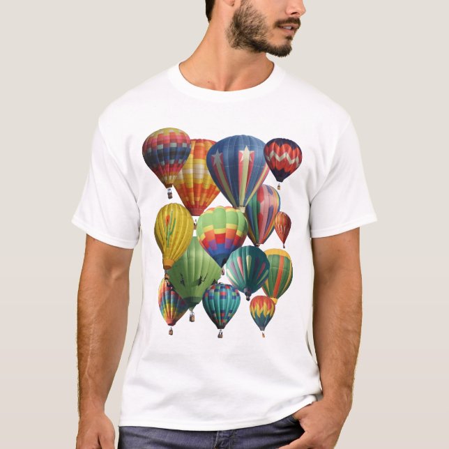 Krävda färgstarka Luftballonger  T Shirt (Framsida)