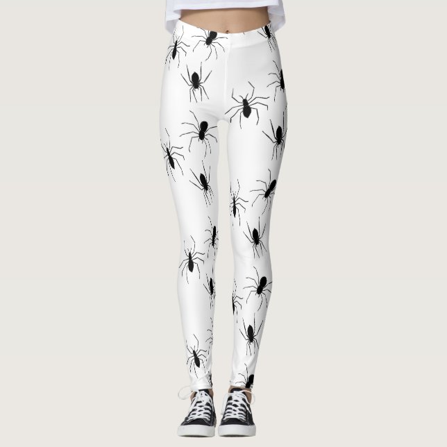 Krävgiffel Spiders Halloween Leggings (Framsida)