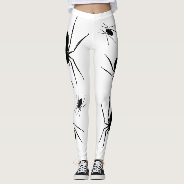 Krävgiffel Spiders Halloween Leggings (Framsida)