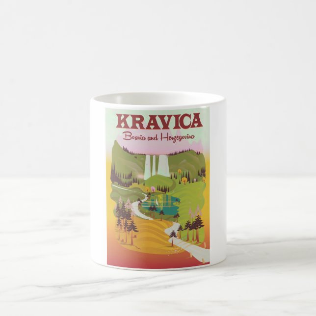 Kravica vattenfall Bosnien och Hercegovina Kaffemugg (Center)