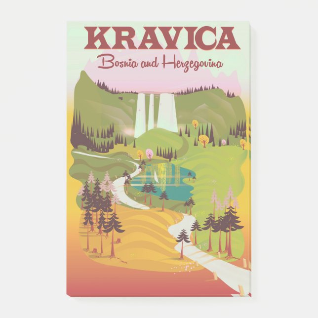 Kravica vattenfall Bosnien och Hercegovina Post-it Block (Framsida)